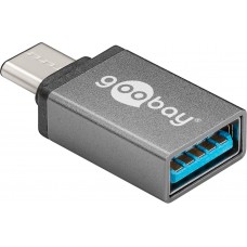 Perėjimas USB C → USB 3.0 (K-L) pilkas (grey) OTG Goobay 